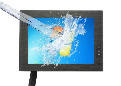 China Eine 8 Zoll-verdrahten wasserdichter Noten-Monitor/4 widerstrebende Touch Screen 12-24V Funktions-Spannung zu verkaufen