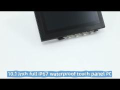 LCD Display IP65 Waterproof Touch Panel PC With High Brightness 1000 Cd/M2