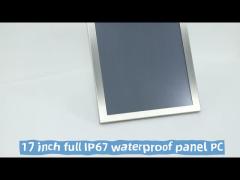 High Brightness Stainless Steel Panel PC 21.5 Inch 5 Wire Resistive Touch Screen