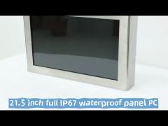 Windows/Linux OS Stainless Steel Panel PC With Resistive / Capacitive Touch Screen