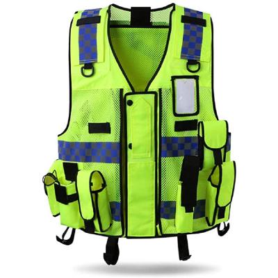 China Safety Breathable Reflective Vest, High Visibility Mesh, Traffic Police Adjustable Tactical Structure for sale