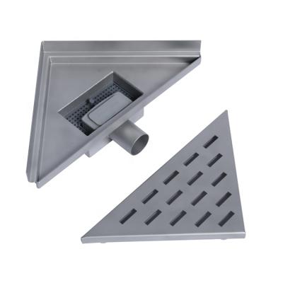 China 2022 Modern China Manufacturer Custom Height Stainless Steel Floor Triangle Shower Drain for sale