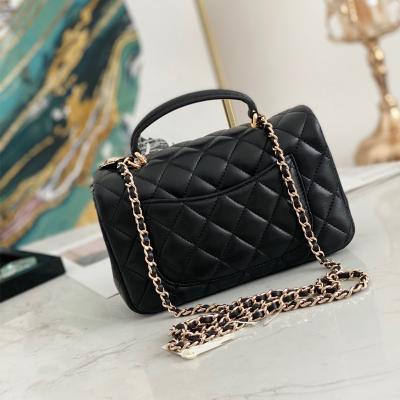 China High quality chain women's luxury handbag CF handle bag lambskin bag fashionable and supple fashion women's luxury handbag for sale