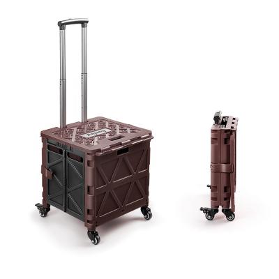 China Anjuny Large Sustainable Shopping Trolley Rolled Fashion Foldable Luggage Bag Trolley With Wheels for sale