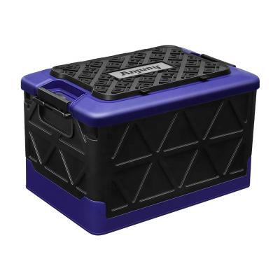 China Anjuny plastic camping folding storage box viable plastic collapsible box storage box for sale