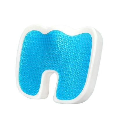 China Anjuny Amazon Hot Selling PORTABLE Blue Memory Foam Gel Seat And Back Cushion For Car for sale