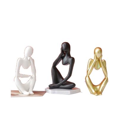 China Resin Sculpture Modern High Quality Resin Thinker Style Resin Casting Sculpture New for sale