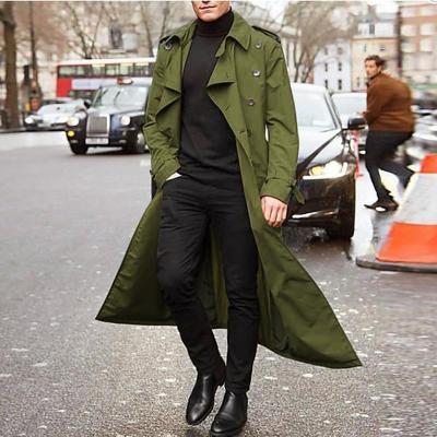 China 2021 Anti-wrinkle Fashion Ditch Coats Autumn Men's Long Jackets Coats Casual Solid Fit Winter Plus Size Warmer Coats for sale