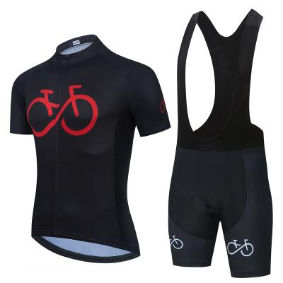 China 2021 Breathable Black 19D Cycling Jersey Pad Bib Shorts Bike Clothing Cycling Quick Dry Men Pro Cycling Jersey for sale