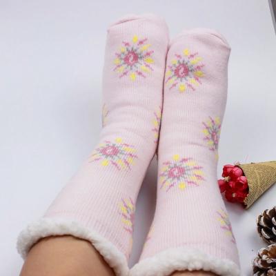 China Breathable Thick Warm Sleep Booties Women Girls Non Slip Mid Tube Socks Cute Fuzzy Sock Floor for sale