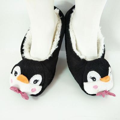 China Breathable Sherpa Inside Animal Pattern Non Slip Indoor Slipper Soft Sole Sock for sale