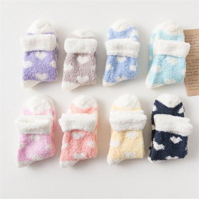 China Breathable Plush Striping Home Socks Women Winter Slipper Socks for sale