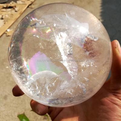 China China Natural Clear Quartz Crystal Ball Spheres, Clear Quartz Rainbow Stone Crystal Balls for sale