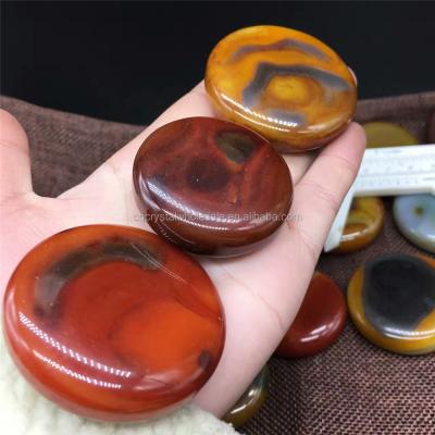 China China natural agate bulk plam rock quartz crystal massage stone stone for healing for sale