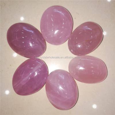 China China Wholesale Natural Stone Palm Rose Quartz Crystal Polished Stone for sale