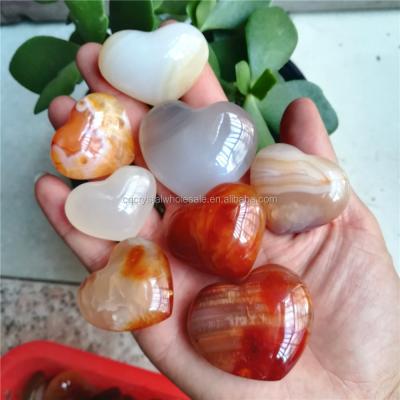 China Natural China All Kinds Stone Polished Quartz Crystal Heart For Decoration for sale