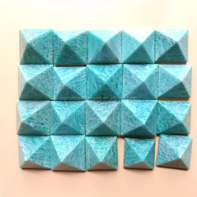 China China Natural Gemstone Amazonite Quartz Crystal Stone Pyramid for sale