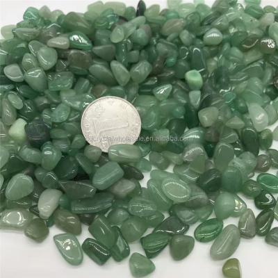 China China Green Quartz Aventurine Tumble Gravel Natural Polished Stone Crystal Stone for sale