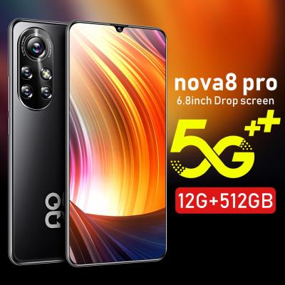 China Dual SIM Card No 1 Sales Nova8 Pro Face 6.1inch Unlock Phones 8gb+128gb 4g 5g Android 10.0 Smart Cell Phones for sale