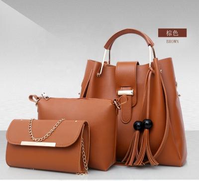 China Other Main Sale Hot Bag A Femme 3 Pieces Luxury PU Leather Handbag Set Large Capacity for sale