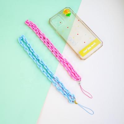 China Fashionable Custom Colorful Cute Mobile Holder Lanyard Phone Charm Amazon Hotsale Chain Link for sale