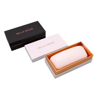 China Fashion Luxury Black White Gift Set Branded Eyeglass Case Customized Eyewear Glass Case Packaging Sunglasses Box Custom Logo for sale