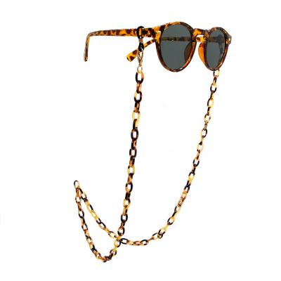 China New Fashionable High-end Tortoise Masking Chain Sunglasses Acetate Tie Strap Neck Glass Eyewear Accessories for sale