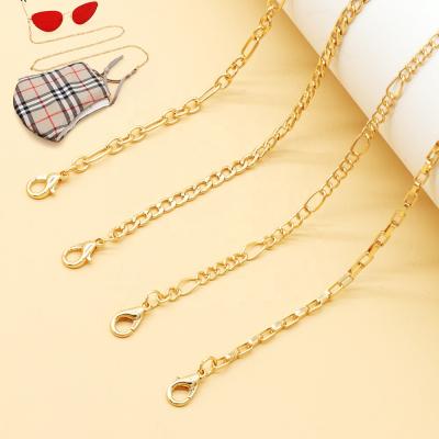 China Trendy Fashion Stylish Gold Plated Metal Masking Lanyard Eye Glasses Cord Eyeglass Sunglasses Chain Holder for sale