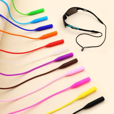 China Fashionable High Quality Silicone Sport Eyewear Retainer Elastic Sunglasses Ties Holder Colorful Chain Rope For Glasses for sale