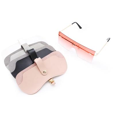 China Lightweight Luxury PU Leather Portable Eyeglass Holder Branded Glasses Bag Sunglasses Case Custom Logo for sale