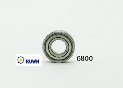 China Thin Section Ball Bearings 6800 Carbon Steel With Grease / Oil Lubrication for sale