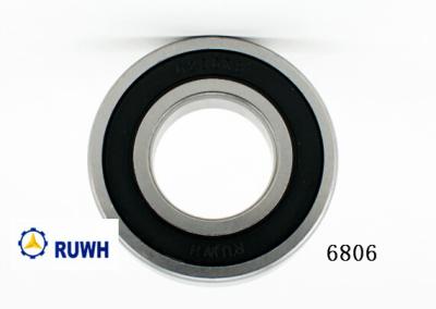 China Low Noise Electric Motor 6806 2RS Bearing , Single Row Radial Axial Bearing for sale