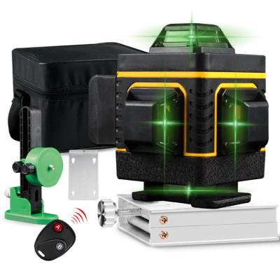 China Handheld customized 16 lines 4d laser level green line self-leveling 360 horizont from factory 90*70*100mm for sale