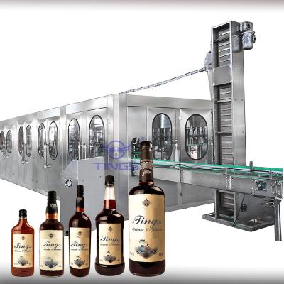 China Automatic Glass Bottle liquid beverage bottling plant factory 50-50-12 50heads 24000BPH en venta