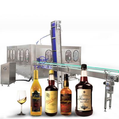 China Automatic Glass Bottle red wine alcohol drinks wash fill seal monoblock bottling plant machine manufacturer en venta