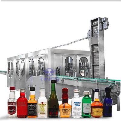 China Automatic alcohol grape wine rinsing filling capping machine for sale