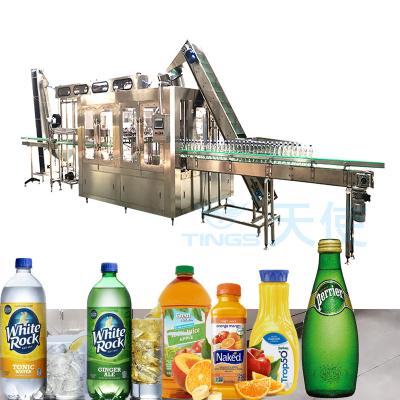 China Automatic Liquid Filling machineries line/Auto RCGF 8-8-3 juice bottling machine and automatic bottling machine en venta