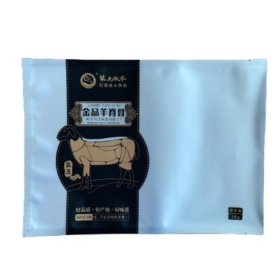 China Hot Sale Food Grade 3 Side Seal Steak Moisture Proof Packaging Bags , Custom Printed 3 Side Heat Sealed Plastic Bag For Steak for sale