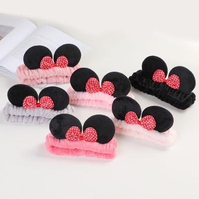 China ROMANTI Popular Hot Selling Cute Mouse Ears Face Wash Hair Band Spa Facial Headbands for sale