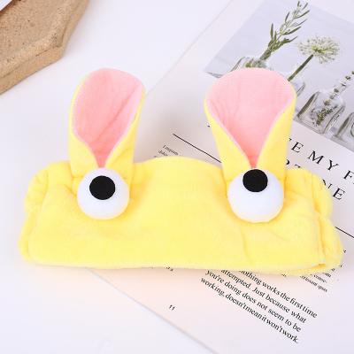 China New Popular ROMANTI Lovely Bunny Ear Washing Headband Non Slip Makeup For Shower for sale