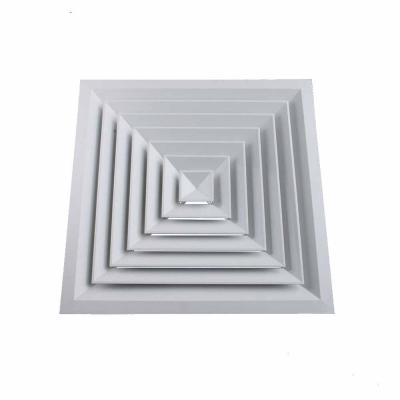 China Modern Aluminum Opposed Square Blade Damper Air Conditioning Ceiling Diffuser for sale