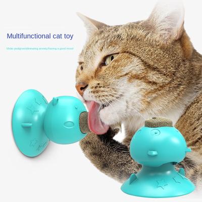 China Sustainable 2021 Cat Toys Amazon Toys Pet Products Suction Cup Popular Molars Mint for sale