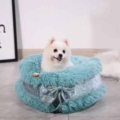 China Cat Pet Sofa Plush Pet Bed Dog Nest Dogs Cushion Viable Warm Dog Sofa Bed for sale