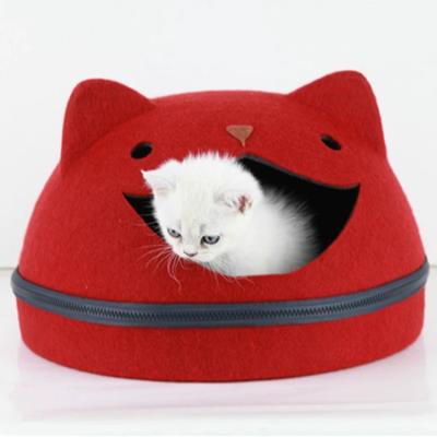 China Factory Direct Sales Waterproof Felt Nest Lucky Cat Mini Universal Small Pet For All Seasons Easy Care Creative Cat Nest for sale