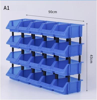 China Hardware Tools Storage & Small Parts A1: Heavy Duty Garage Storage Stackable Plastic Barrel Containers With Rise For Hard Tools Hospital School Office Toys for sale