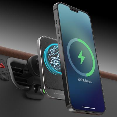 China Magnet Shenzhen Factory OEM 15W Stong Strong Magnetic Wireless Charger Car Holder for iphone 13 12 for sale