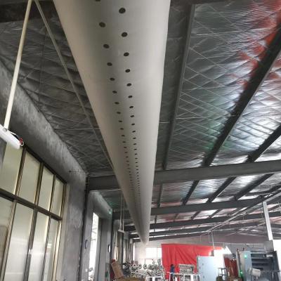 China Modern Ventilated Air Intake Solution Flame Resistance Duct Custom Half Round Fabric Flexible Air Duct For Production Shop for sale