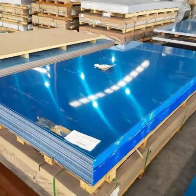 China 5052 5083 5754 Alloy Aluminium Sheet Plate 4′x8′ Blue Pvc Film Protected Cutting Size Te koop