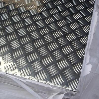 China GB/T3880 Aluminium Sheet Checker Plate 5052 5083 Marine Grade Embossed Five Bars for sale