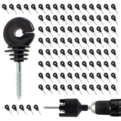 Κίνα Self-Tapping Insulator Electric Fence Insulators Screw-In Wood Post Insulator With Insulator Socket Tool (Fit For Electric Drill) προς πώληση